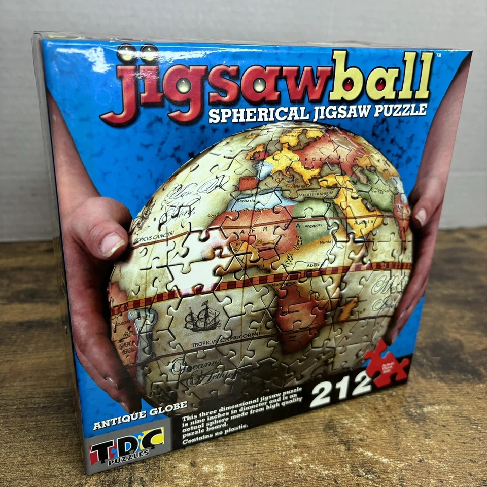 Rompecabezas esférico bola de rompecabezas 3D 9” globo antiguo 212 piezas - nuevo, caja abierta Foto 3 de 4