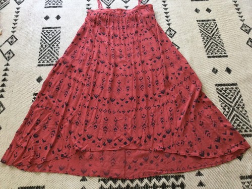 Free People 100% Viscose Strap Dress side pockets Raspberry size SP - Picture 5 of 23