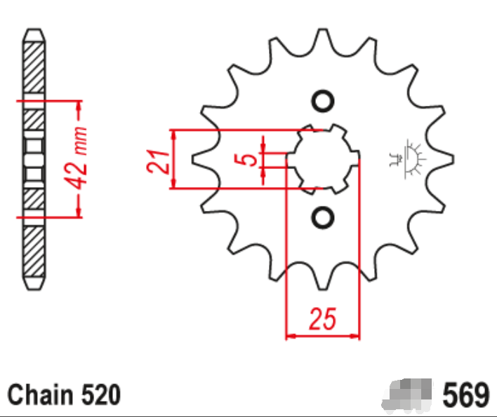 520 15T Front Sprocket For Kawasaki Road KZ200 USA 1978-1979 Z200