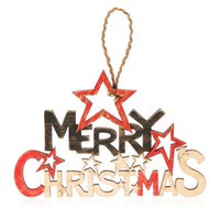 HäNgedeko Weihnachten - Holz-AufhäNger Mit Schriftzug - TüRschild Christmas