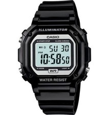 Casio F108WHC-1A, Digital Chronograph Watch, Black Resin, Alarm, 7 Year Battery
