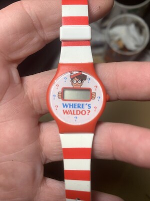Where s Waldo quaker oats life  cereal box 1990 digital watch