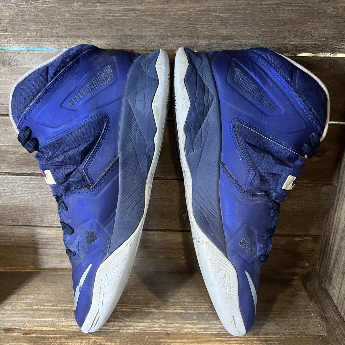 Mens Nike Lebron Zoom‎ Soilder 7 Deep royal Blue Basketball Shoes Size 9.5 M GUC Size 9.5 - Nike LeBron Zoom Soldier 7 Deep Royal Blue for  main image 2