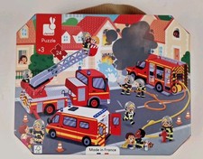 JANOD Puzzle Enfant Pompiers 24 Pièces