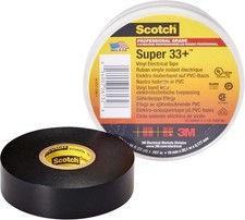 Scotch Super33 Electrical Tape Black 19mm x 20m Vinyl Insulation Protection