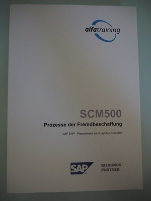 Buch SAP Schulung SCM 500 Prozesse der Fremdbeschaffung Schulungsunterlagen unge
