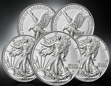 2023 Lot of 5 U.S .999 -1- 0 Z American Eagle C.0.i.n