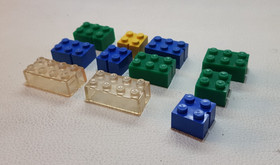 RARE Lego Bricks 1949-1953 LEGO - lot of 11 blocks - 3001old hollow bricks slots