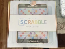 Scrabble Aura Edition Rotating Iridescent Glass Game WS Game Company Brand New