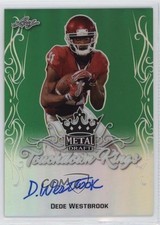 2017 Leaf Metal Draft Touchdown Kings Green 3/5 Dede Westbrook #TK-DW1 Auto 8wm
