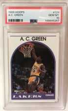 A.C. Green **PSA 10** GEM MINT 1989 NBA Hoops Basketball #124 Pop 7