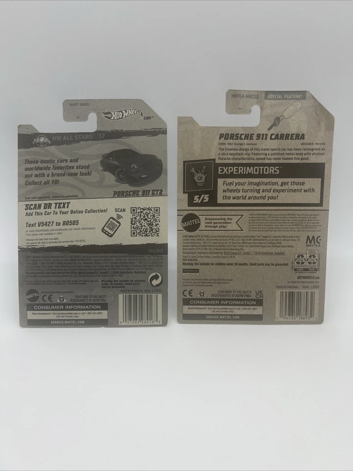 Hot Wheels Porsche 911 GT2 2012 All Stars Azul + Llavero Porsche 911 Carrera 🔥 Foto 2 de 3