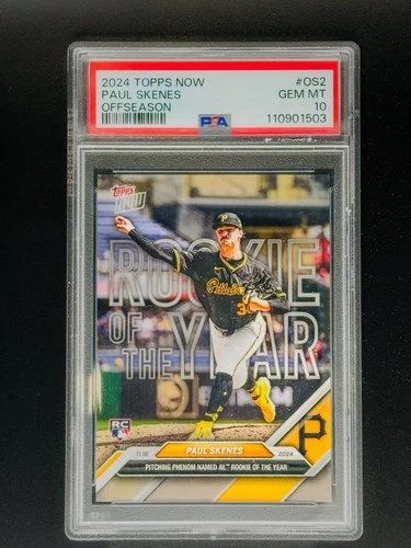 2024 Topps Now Paul Skenes Rookie Award Winners OS-2 RC PSA 10 Pirates