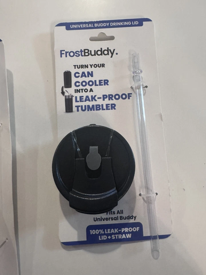Frost Buddy Universal Drinking Lid with Straw, Makes Your Can Cooler A Tumbler