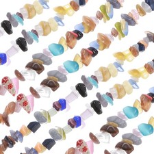 32 Inches 5-8mm Natural Chip Gemstone Strand Chips Macron Colored 