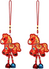 2Pcs Year of The Horse 2026 Hanging Decoration Chinese Lunar New Year Horse