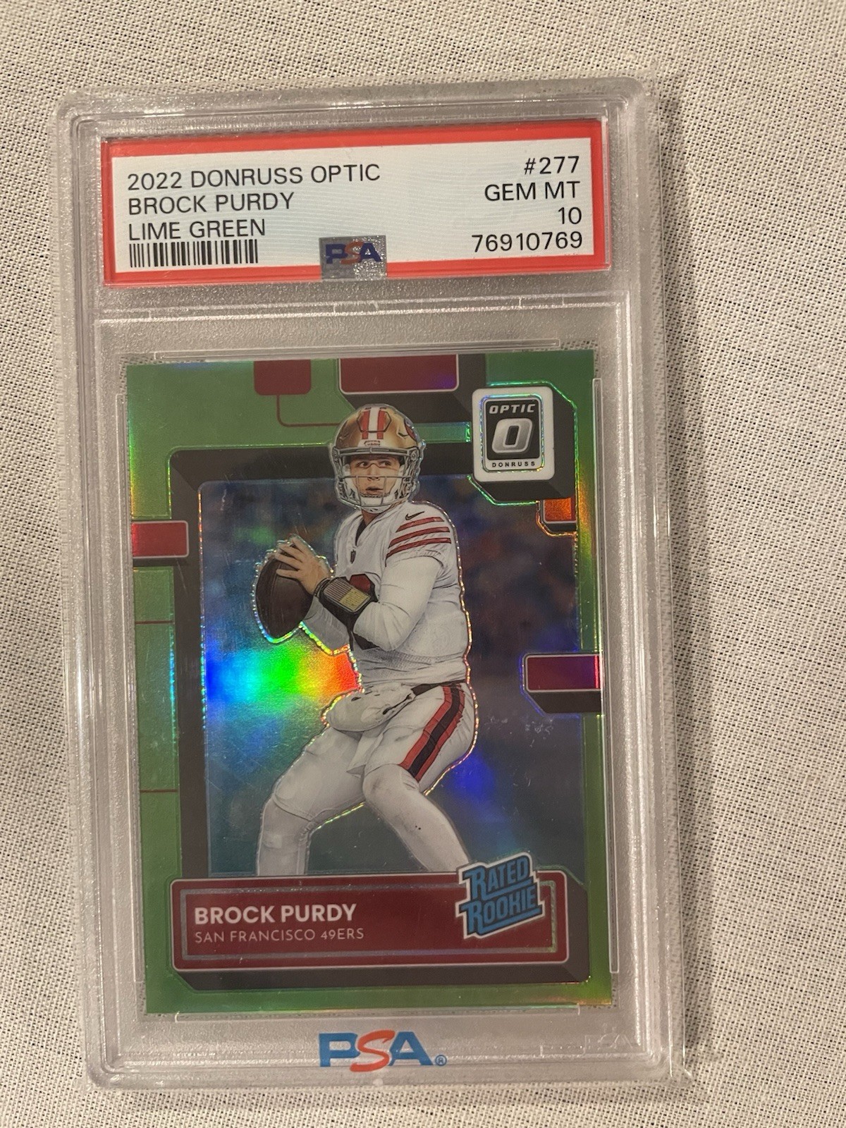 Brock Purdy Panini Donruss Optic #277 Lime Green