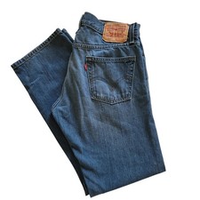 Levis 514 Slim Straight Jeans Mens 33x32 Medium Wash Blue Denim 100% Cotton