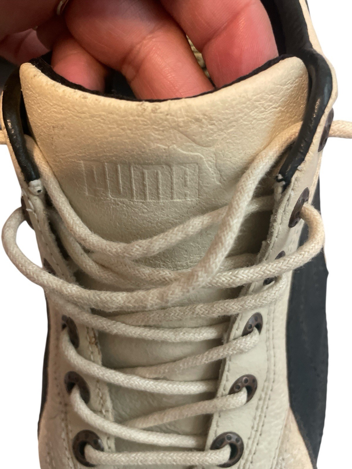 Puma Ferrari Vintage Supersqualo Leather Shoes- US Size 9.5 Men’s Cream thumbnail 10