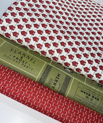 Red Barn Christmas by Sweetwater for Moda - Bundle of 3 X 1 Yards Cotton