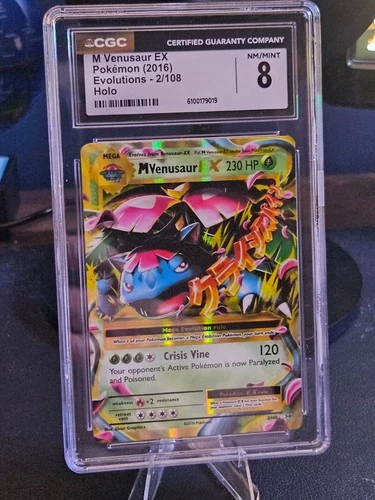 M Venusaur EX 2/108 Evolutions Holo CGC 8 NM/MINT