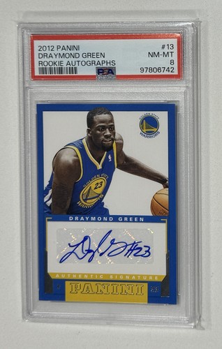 2012 Panini Draymond Green Rookie Auto PSA 8 Warriors RC #13