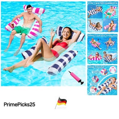 Luftmatratze Schwimmer H ngematte Wasserspielzeug 4 in 1 Pool Zubehör