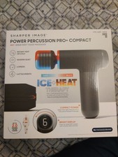 SHARPER IMAGE Power Percussion Pro+ Compact Hot + Cold Deep Tissue Massager