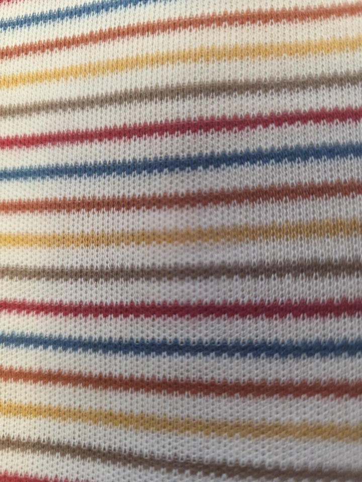 Tecido de jersey listrado vintage algodão poliéster 66” x 78” R1 - Imagem 2 de 4