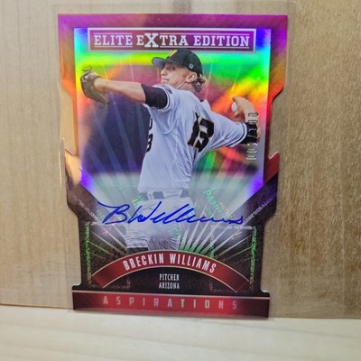 2015 Panini Elite Extra Edition Baseball Red Die Cut Auto Breckin Williams /100
