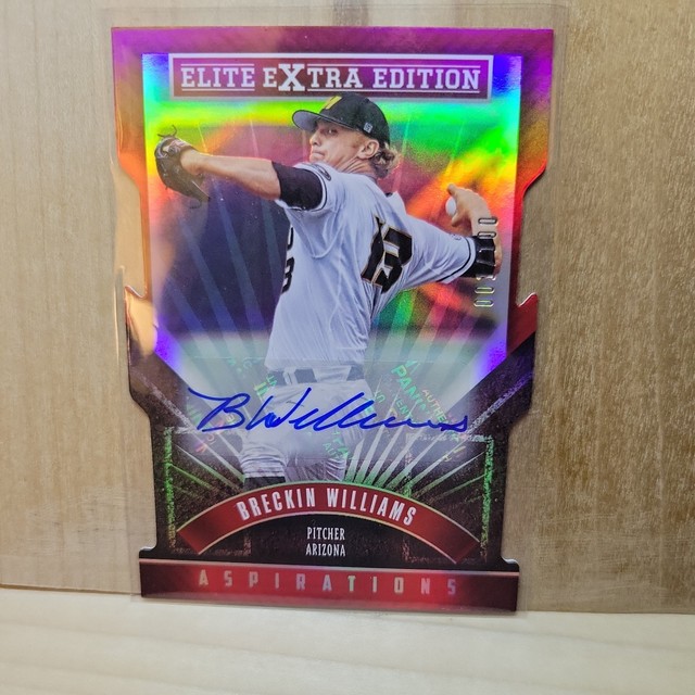 2015 Panini Elite Extra Edition Baseball Red Die Cut Auto Breckin Williams /100