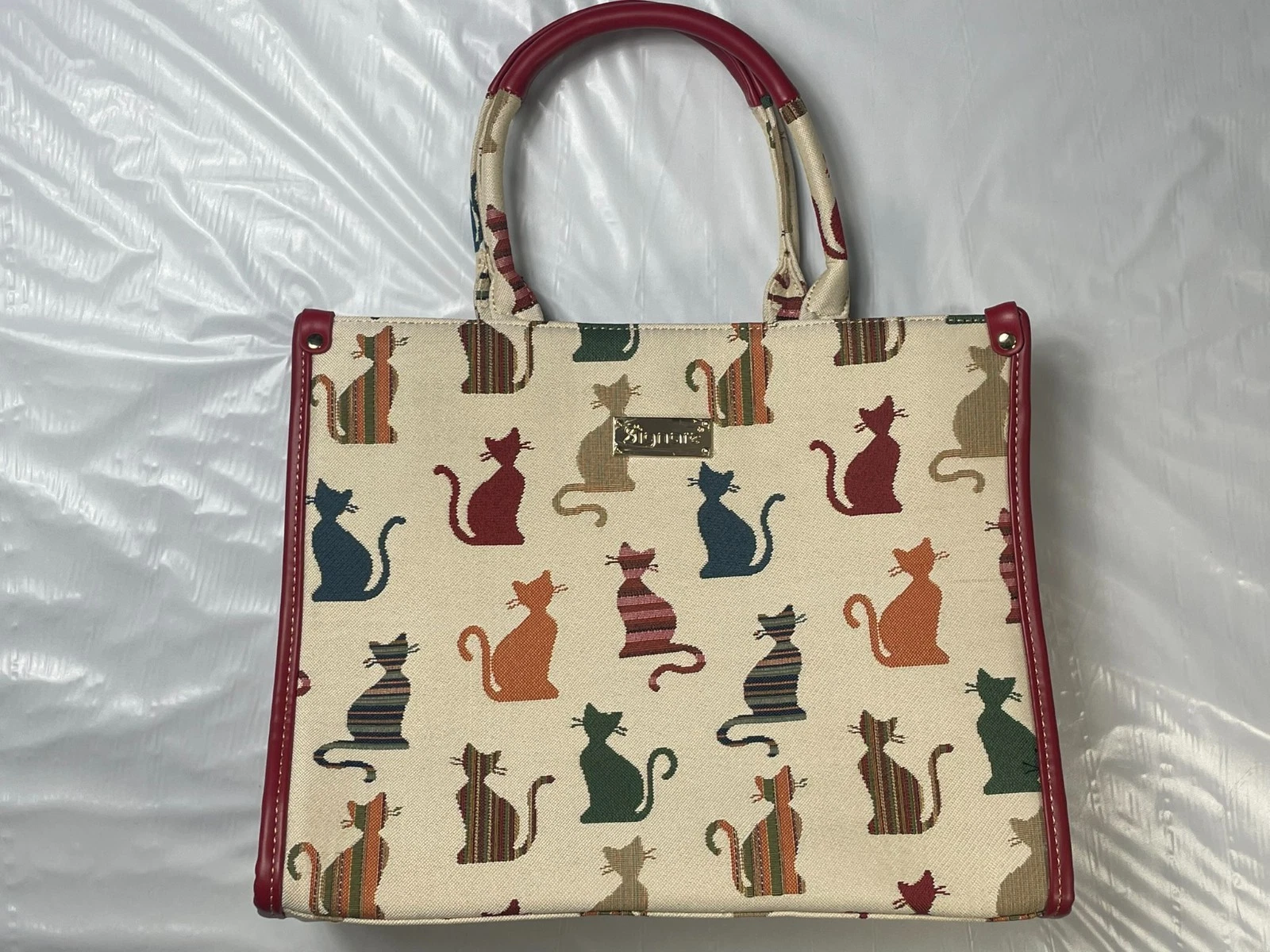 Handbag Signare tapestry Cheeky Cat Design Women's Animal Themed Cat Gift #1