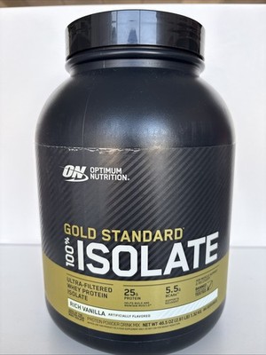 Optimum Nutrition 100% Isolate -Gold Standard Rich Vanilla 2.91 lbs Exp 11/15/26