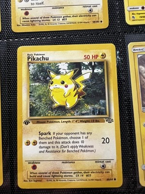 Pikachu Red Cheeks 1st Edition Non Holo Pokemon Card Wotc | eBay