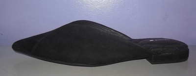 Birdies The Swan Black Suede Pointed Toe Mules 7 Layers of Comfort Size 9
