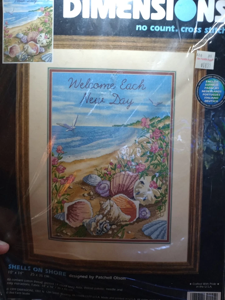 Новые размеры морских раковин на берегу без счета крестиком набор 39011 Olson * читать * - Изображение 3 из 4