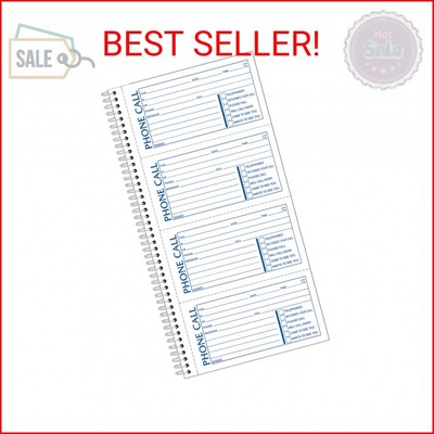 Adams Phone Message Book, Carbonless Duplicate, 5.50 x 11 Inches, 4 Sets per Pag