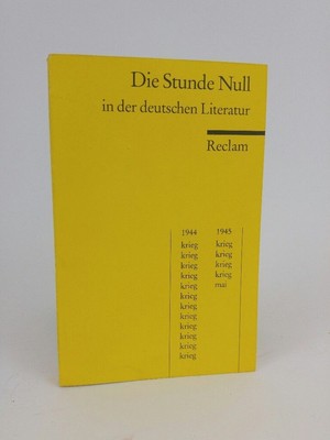 Zero Hour in German Literature (Reclams Universal Library) Schröd