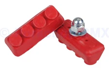 Old school BMX freestyle bicycle brake pads - RED