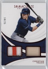 2019 Panini Immaculate Dual Relics Red 14/25 Christian Yelich #ID-CY o3p