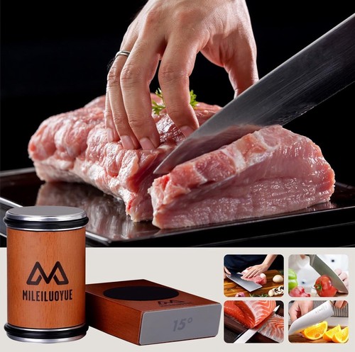 Rolling Knife Sharpener Diamond Steel Magnetic Edge Roller Sharpener with Holder - Picture 5 of 6