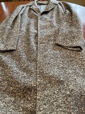 Men s Vintage Richman Tweed Overcoat with Zip Out Liner Size 40