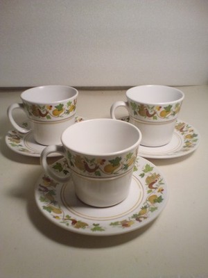 Noritake Progression Homecoming 9002 Coffee Tea Cup Saucer Set of 3