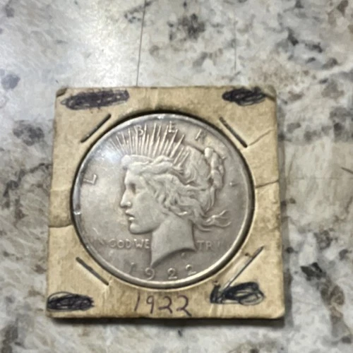 1922 Peace Dollar $1 Silver Coin 0.9 Fineness Circulated Uncertified Ungraded