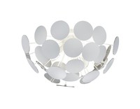 Deckenleuchte Wohnzimmer Rund Metall Weiß Ø54 Cm E14 Flur Deckenlampe 3-Flammig