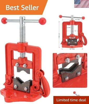 Durable Bench Pipe Vise - Adjustable, Rust Resistant, Robust