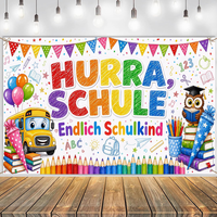 Einschulung Deko Banner Jungen MäDchen, Alles Gute ZUM Schulstart! | Hintergrund