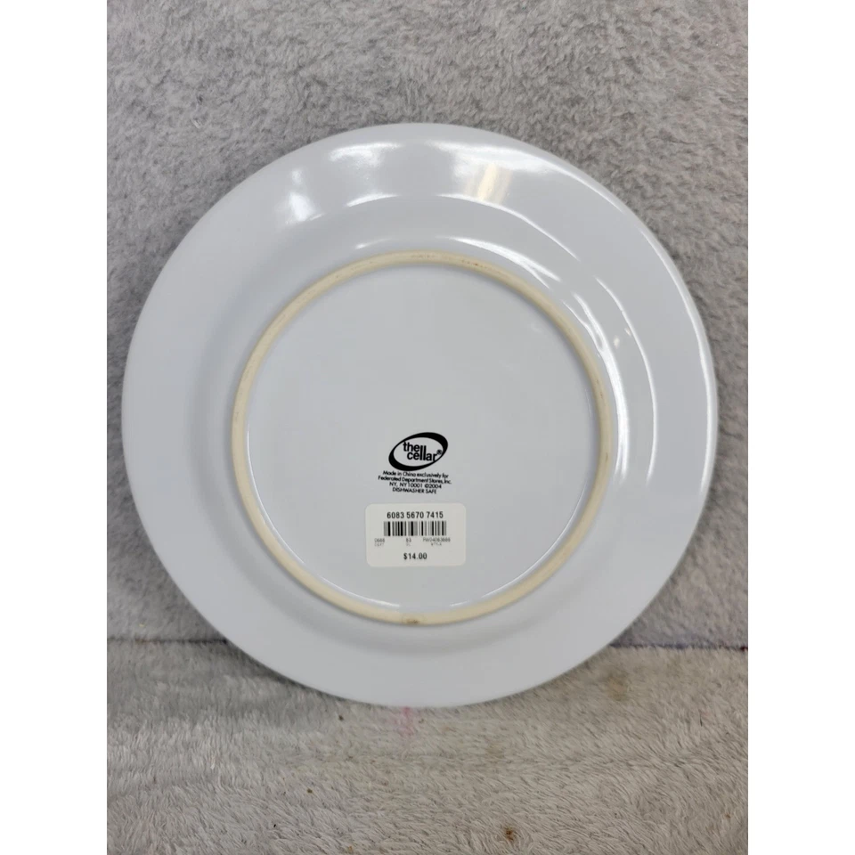 The Cellar White Ceramic Snowman 9" Dinner Plates Set of 4 Christmas Holiday - Image 3 of 4