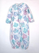 CARTER  S Vintage 1981 Baby Sleep Gown Newborn Teddy Bear Print Cottagecore