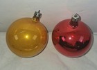 Vintage Mercury Glass Large 3" Poland Red Fantasia Christmas Ornaments Box — photo 3
